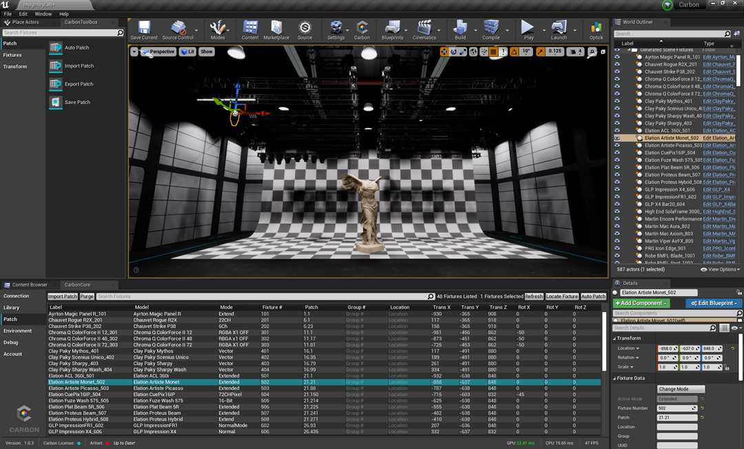 Carbon for Unreal enhances design development, renderings, visualisation, and XR productions