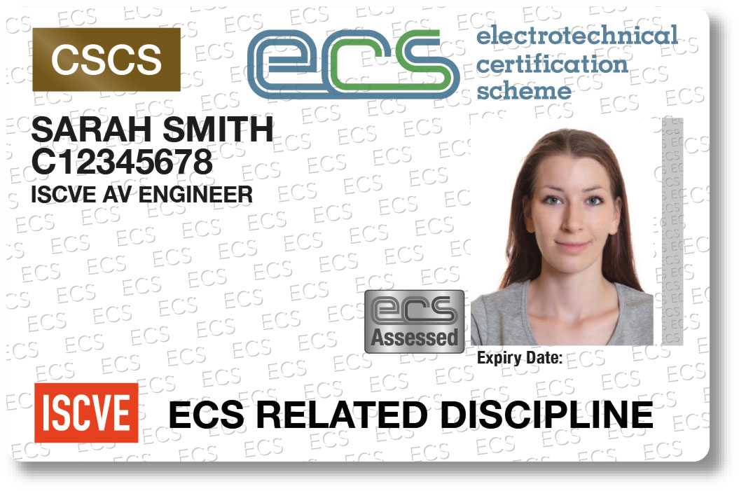 The new ECS AV Engineer card for existing and newly accredited ISCVE members