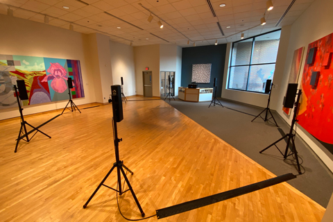 The recordings were delivered through premium loudspeakers in a gallery, amplified by LEA Professional