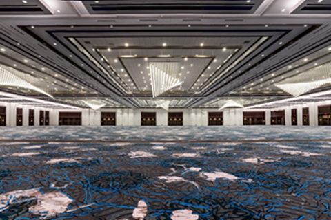 Caesars Forum conference centre boasts the two largest pillarless ballrooms in the world
