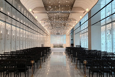 The venue’s wedding hall can accommodate 160 guests