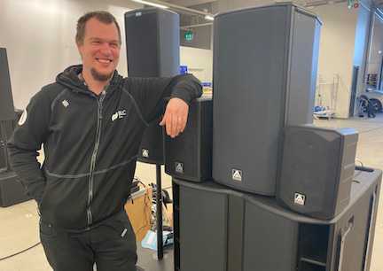 Juho Kekarainen, project manager BLC Turva with Amate Audio pro-audio systems