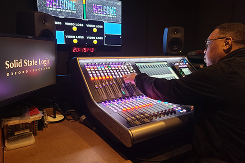 Three Dante-networked Solid State Logic Live L550 digital mixing consoles have been installed