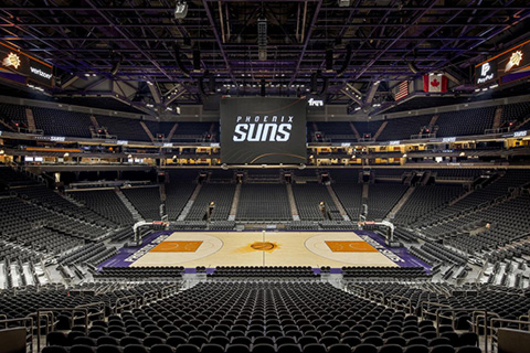Phoenix Suns Arena is one of the latest sports facilities to adopt an L-Acoustics Kara II system (photo: Christy Radecic)