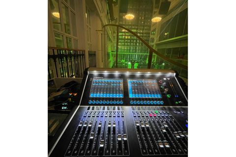 The sound system is driven by a new S21 digital mixing desk