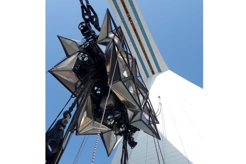Star in Motion is a powerful focal point in the middle of the city of Riyadh