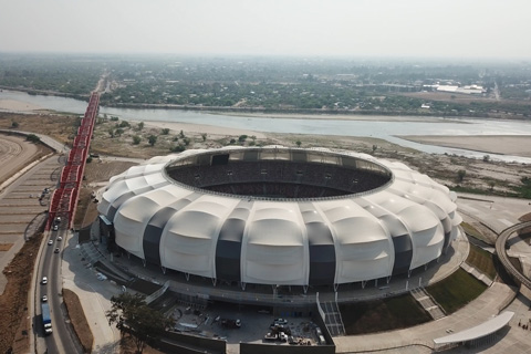 The recently completed Estadio Unico Madre de Ciudades