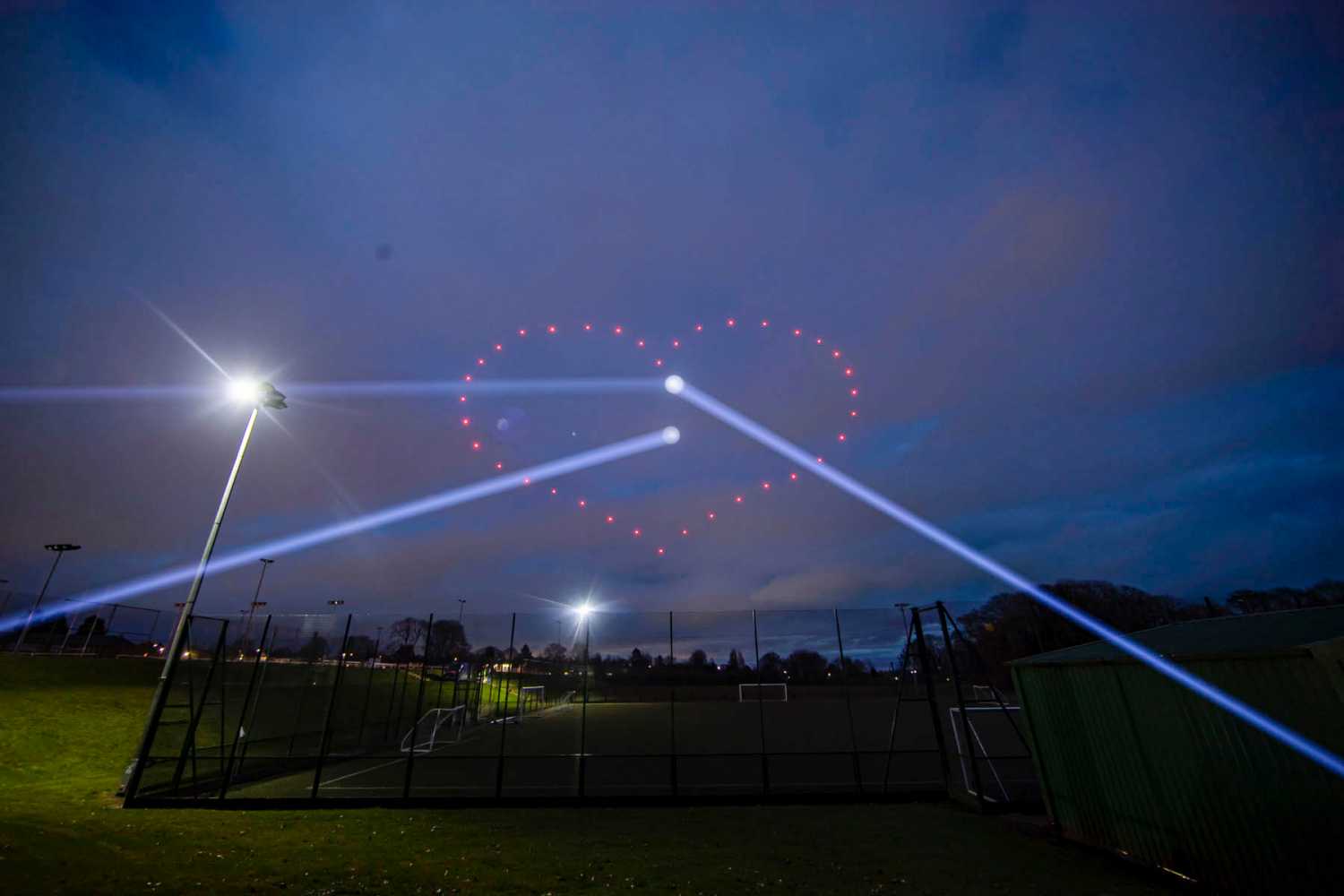 Hearts in the sky over Northampton (photo: Louise Stickland)