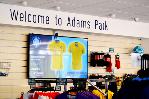 Vestel’s digital signage and interactive displays have been deployed throughout Adams Park
