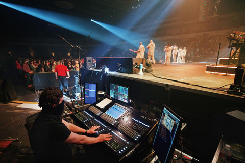 DiGiCo desks mixed 18 arena shows in 13 cities during February and March