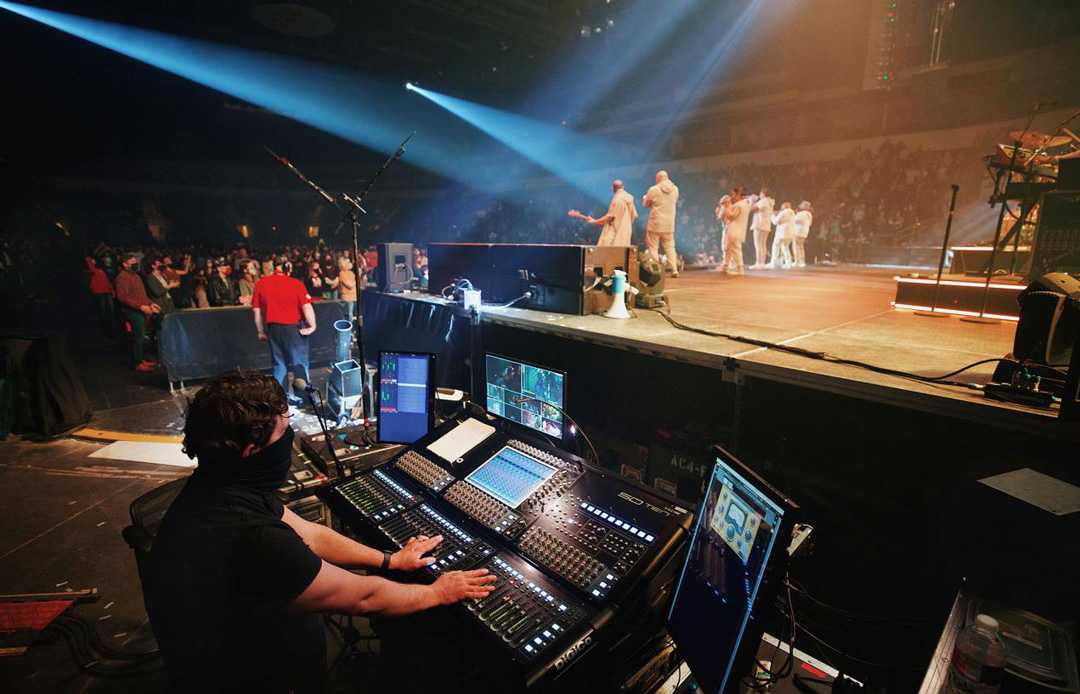 DiGiCo desks mixed 18 arena shows in 13 cities during February and March