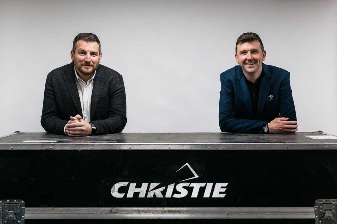 Chris Pidgeon, MD of Visualization and Miles Donovan, senior channel development manager, EMEA, Christie Digital Systems