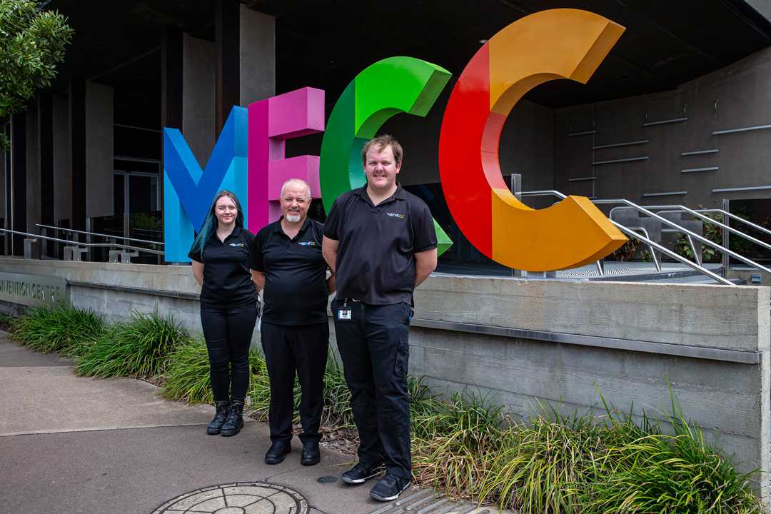 MECC’s Dan Grace, Mark Blake and Allyssa Tonks (photo: Louise Stickland)