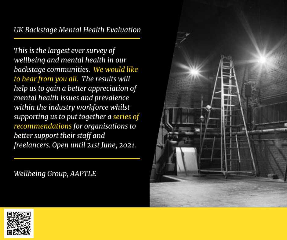 AAPTLE is seeking data to better understand the impact of the pandemic on the wellbeing of the backstage workforce