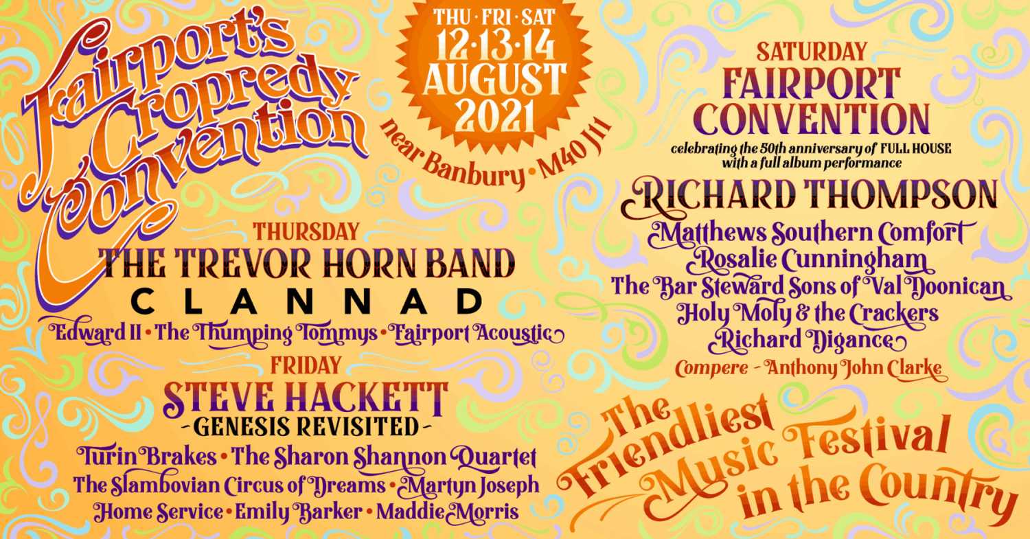 Fairport’s Cropredy Convention is scheduled for 12-14 August