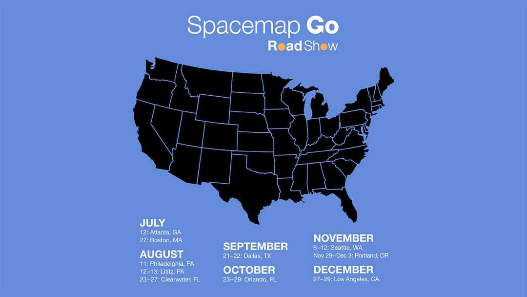 The Roadshow demo sessions are principally focused on Spacemap Go