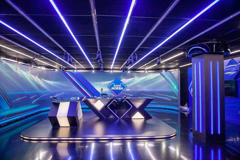 The main studio was recently fitted with innovative new lighting effects from GLP