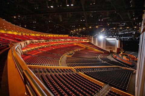 The fan-shaped venue is one of the largest production theatres in North America