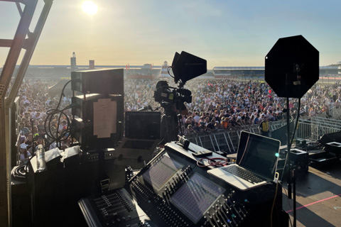 The package for the Formula 1 fixture was made up primarily of DiGiCo consoles, DPA microphones, Shure and Sennheiser IEMs and Klang processing