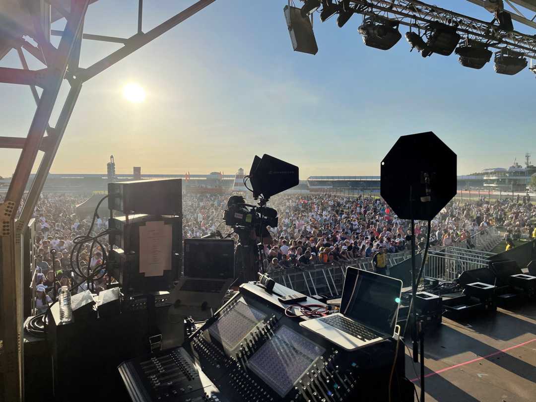 The package for the Formula 1 fixture was made up primarily of DiGiCo consoles, DPA microphones, Shure and Sennheiser IEMs and Klang processing