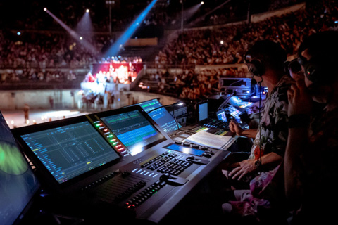 An Eos Ti and an Ion Xe console, both provided by Groupe B Live, demonstrated their versatility (photo: Jonathan Grimaux)