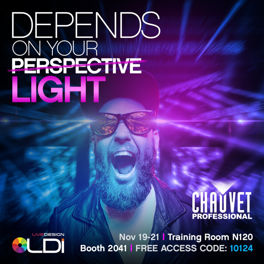 Chauvet professional will be showcasing IP65 rated and broadcast lighting fixtures