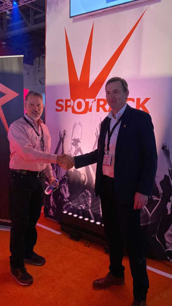 Bill Morris, Apex general manager, and Liam Feeny, CEO of Spotrack
