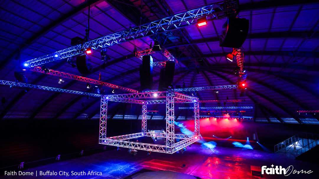 Stage Audio Works designed and integrated a sophisticated audio, lighting and rigging solution for the main arena