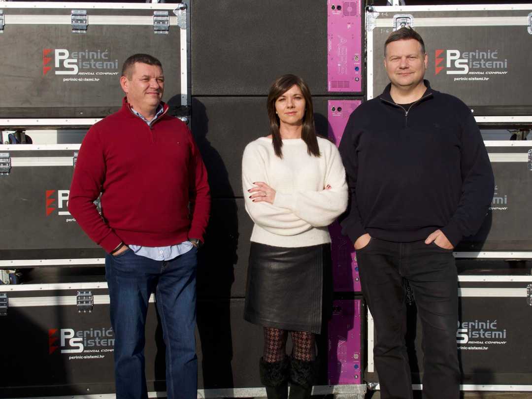 The Perinic Sistemi team, from left: Boris Muzek, Iva Perinic and Vinko Perinic