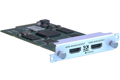 The 4K60 output module gives ‘a smoother, more immersive video experience’ for up to 14 outputs