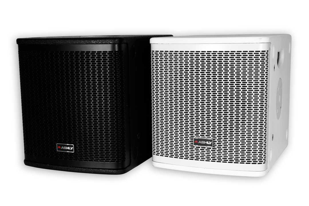 The subwoofer line is available with a textured paint finish in both black or white