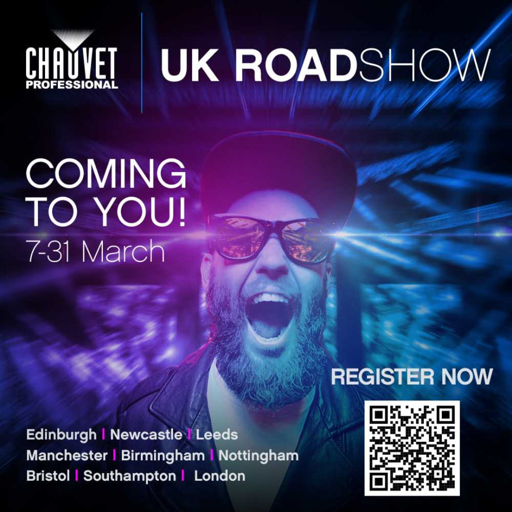 The events will showcase the latest products from Chauvet Professional and ChamSys