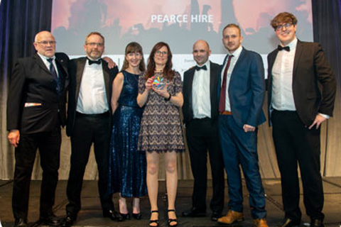 The winning team from Pearce Hire