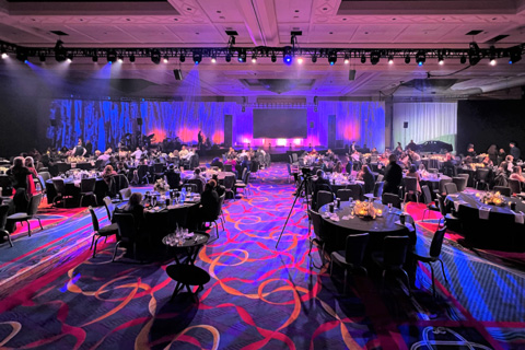 An intimate mood was created throughout the event space