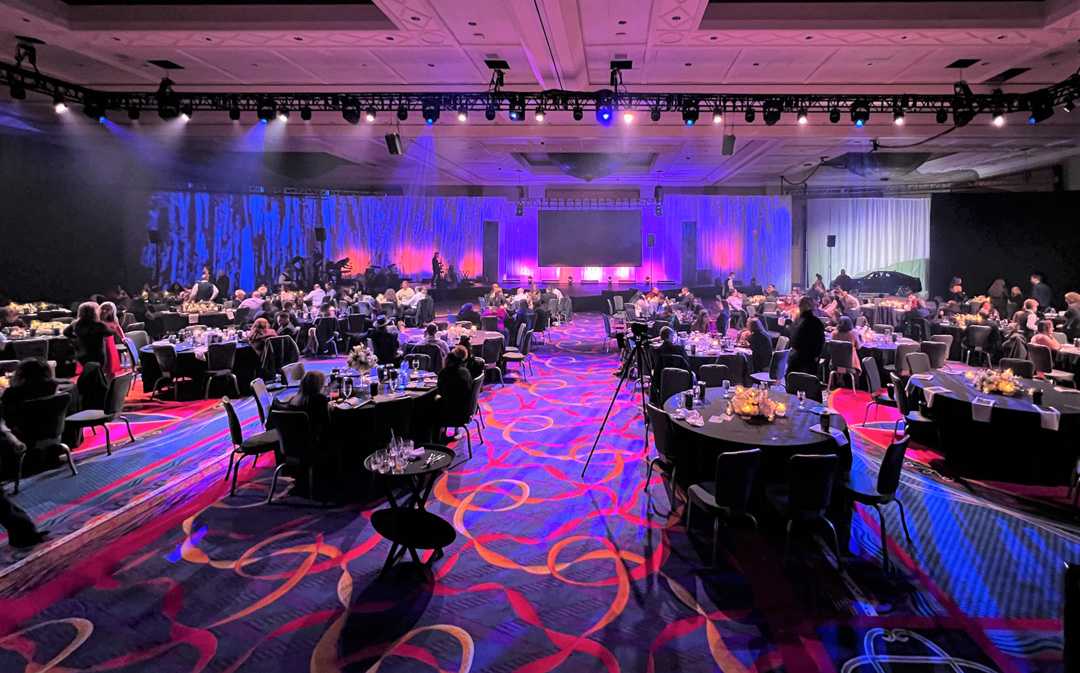 An intimate mood was created throughout the event space