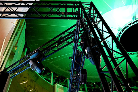 Fantek supplied rigging and structures in both the Spanish and Angola Pavilions