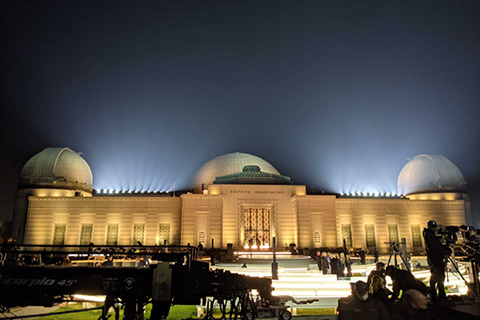 The show was staged at the landmark Griffith Observatory in Los Angeles (photo © N Mitz)