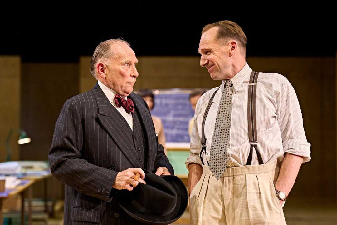 Danny Webb and Ralph Fiennes in Straight Line Crazy at The Bridge (photo: Manuel Harlan)