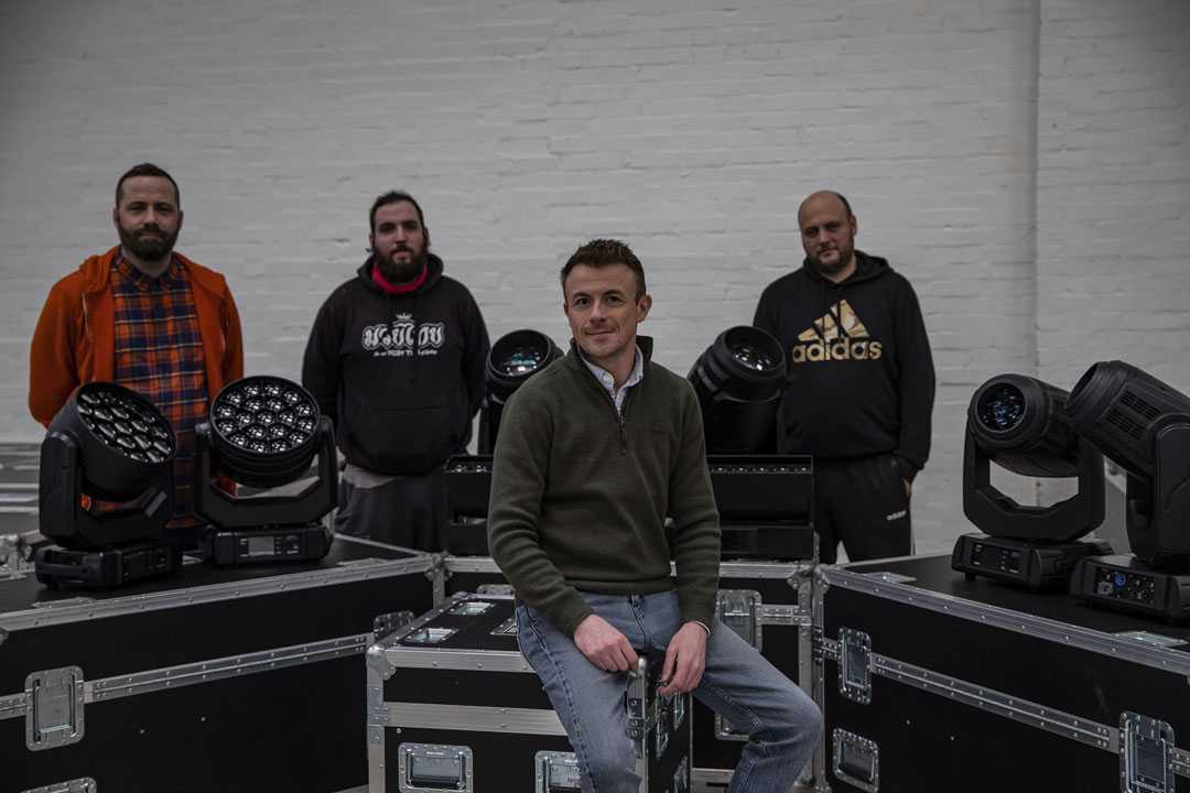 The Dry Hire Lighting team with their latest investment I Photo: Louise Stickland
