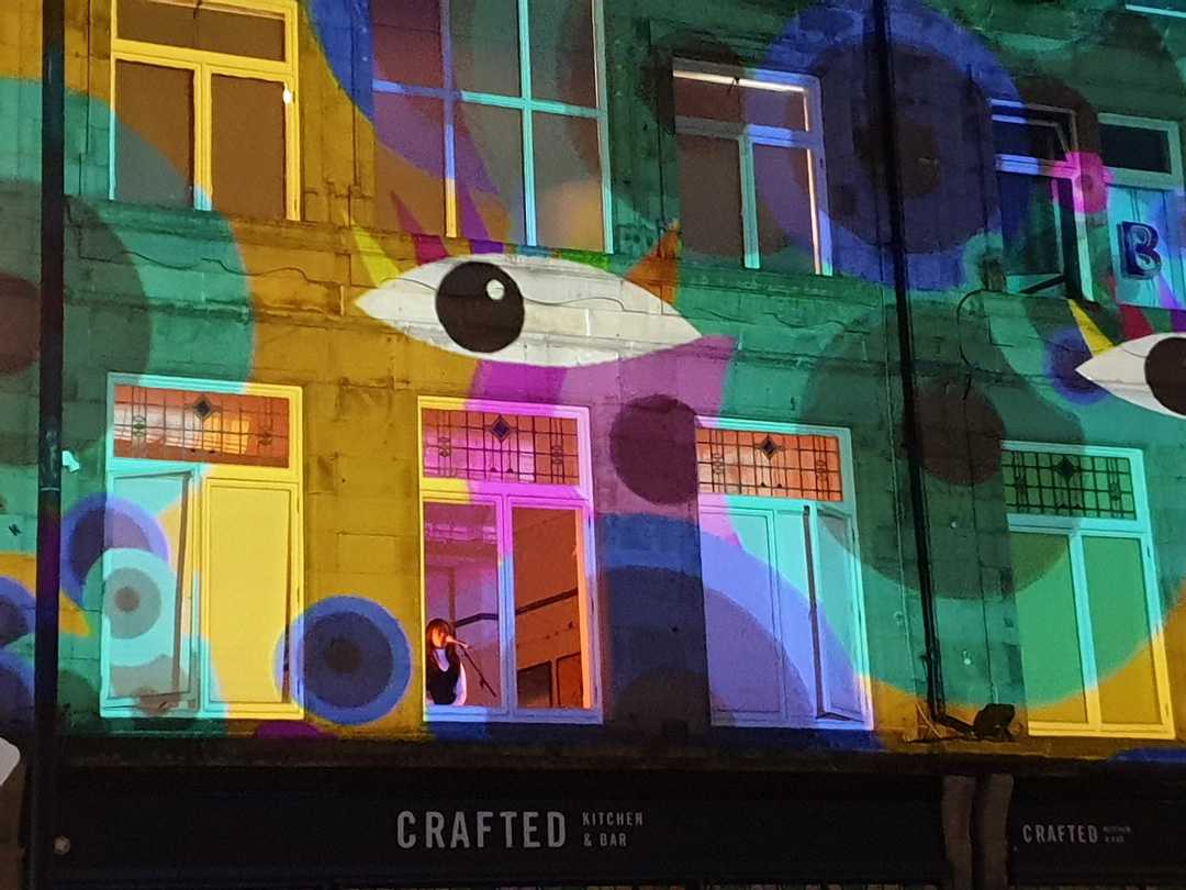 The Brick Box and artist Fabric Lenny created the live artwork on the Assembly’s exterior frontage
