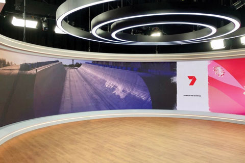 CT provided LED backdrops for Seven Network’s sports hostings during the pandemic