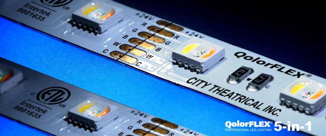 QolorFLEX 5-in-1 LED Tape is an interior-grade LED Tape with high output brightness