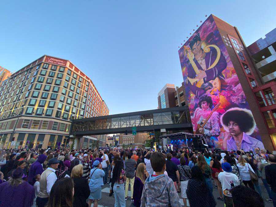 The reveal party brought several thousand people flocking to downtown Minneapolis’s Ramp A