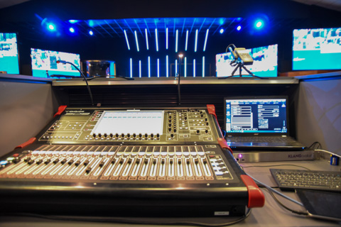The full audio revamp includes two compact DiGiCo SD9 digital mixing consoles