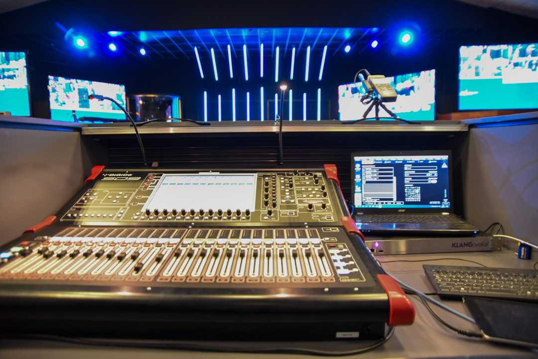 The full audio revamp includes two compact DiGiCo SD9 digital mixing consoles