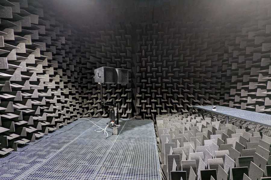 The new anechoic room has the latest technologies