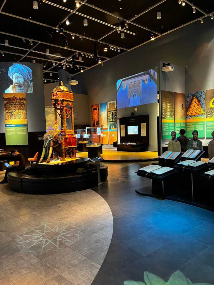 Interactive technology leads people through the exhibits