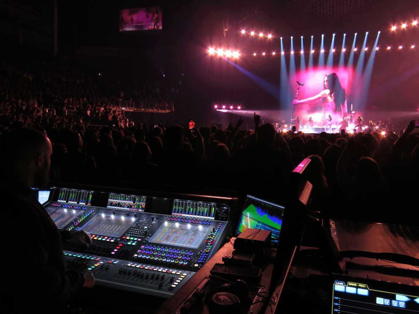 Both the FOH sound and on-stage mixes are being created on DiGiCo Quantum systems