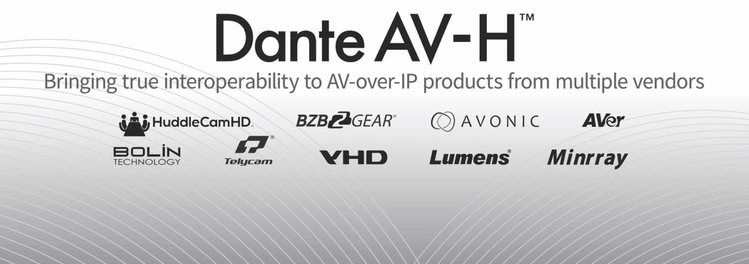 Audinate has announced 10 partners who will build products with Dante AV-H