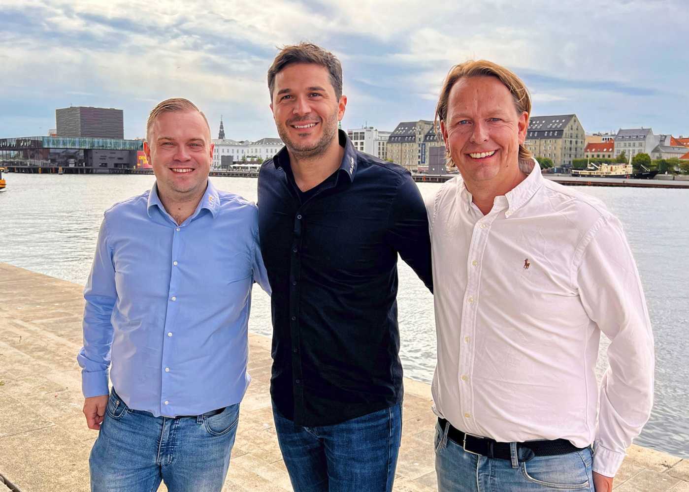 Johan Colmeus, COO, LiteNordic; Frederik Afif, international sales manager, Elation and Espen Bechmann, sales director, LiteNordic